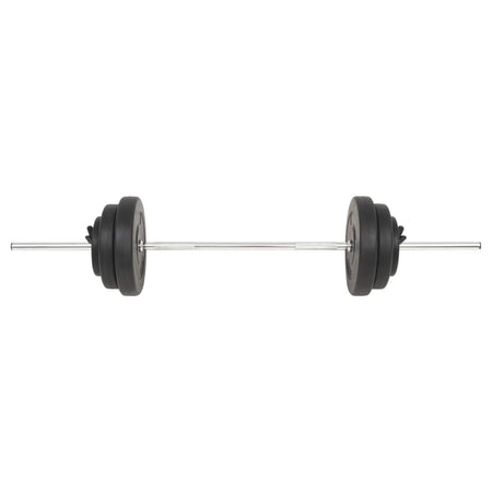 Set per Bilanciere da 30 kg Allenamento Casa Palestra Pesi + Asta Pettorali