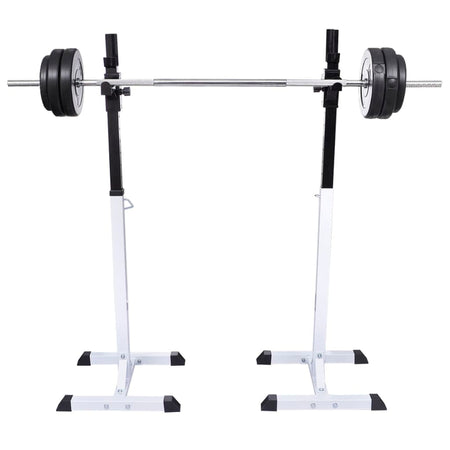 Stazione per Squat con Bilanciere e Set Manubri 30,5 kg Regolabile