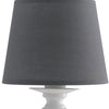 Lampada da Tavolo Elegante Bianca Grigia Metallo Tessuto Classica E14