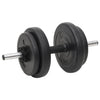Set Bilanciere e Manubri 90 kg con Dischi in Cemento Allenamento Palestra