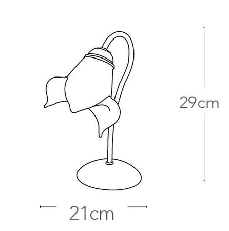 Lampada da tavolo elegante color ruggine 40 watt E14