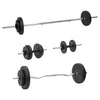 Set Bilanciere e Manubri con Dischi 60 kg in Acciaio Cromato