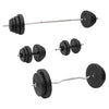 Set Bilanciere e Manubri con Dischi 120 kg Multifunzionale Allenamento Pesi