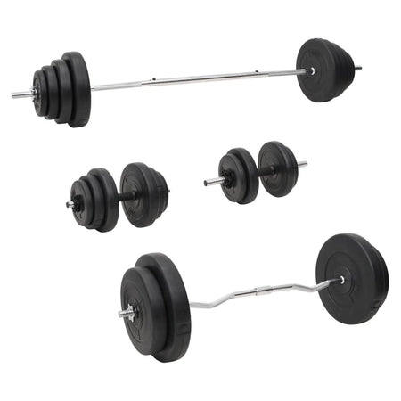 Set Bilanciere e Manubri con Dischi 120 kg Multifunzionale Allenamento Pesi