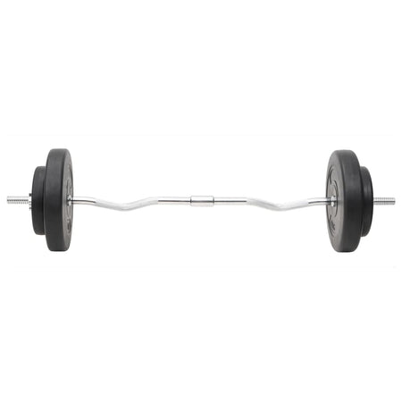 Set Bilanciere e Manubri con Dischi 60 kg in Acciaio Cromato