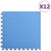 Tappetino a Incastro Set 12 pz 4,32 m² in Schiuma EVA Colore Blu