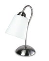 Lampada da tavolo essenziale ma moderna color nickel 40 watt E14