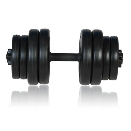Set Manubrio 15 kg da Palestra Fitness Manico in Plastica Antiscivolo