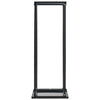 Rastrelliera per Legna da Ardere Base Nera 37x37x113cm Acciaio
