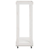 Portalegna con Ruote Bianco 76,5x40x108 cm Legno Massello Pino