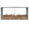 Portalegna Capannone da Giardino in Acciaio Zincato 330x92x153cm Verde