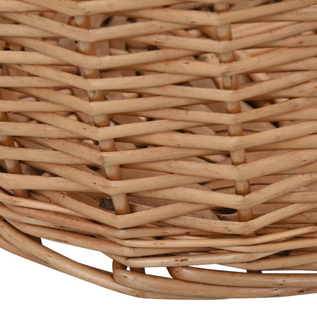 Cesta Porta Legna con Maniglie 78x54x34cm Salice Naturale