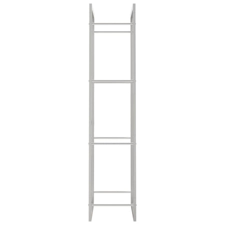 Portalegna 50x28x132 cm in Acciaio Inossidabile