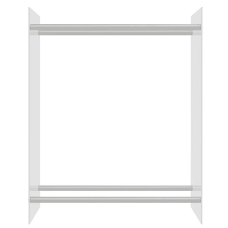 Porta Legna Trasparente 80x35x100 cm in Vetro Temperato