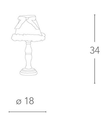 Lampada da camera in tessuto bianco 40 watt E14