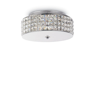 Plafoniera moderna Ideal Lux ROMA PL4 093093 G9 LED vetro cristallo lampada soffitto