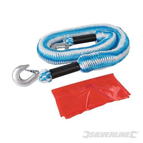 Fune corda da traino 2t elasticizzata Silverline 1,75 - 4 m - Eternal Brico