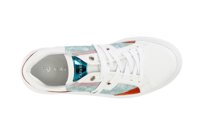SNEAKERS IN TESSUTO E PELLE