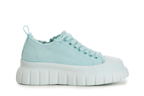 SNEAKERS ALLACCIATE IN TESSUTO CON FRANGE