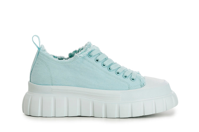 SNEAKERS ALLACCIATE IN TESSUTO CON FRANGE