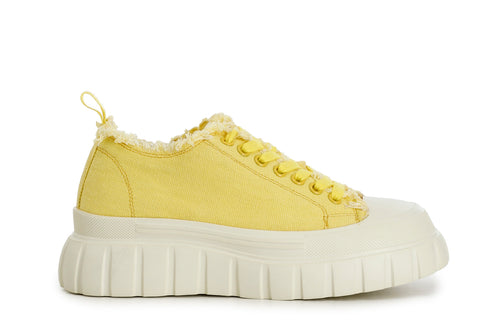 SNEAKERS ALLACCIATE IN TESSUTO CON FRANGE