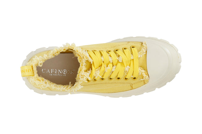 SNEAKERS ALLACCIATE IN TESSUTO CON FRANGE
