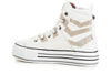 SNEAKERS MID IN TESSUTO E GLITTER CON FRANGE