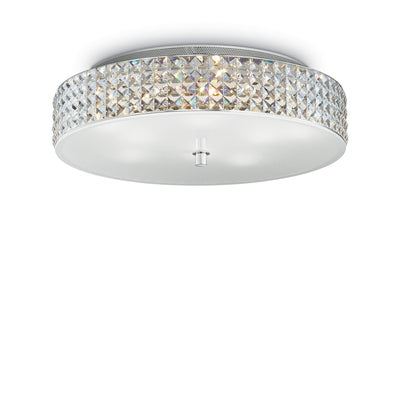Plafoniera moderna Ideal Lux ROMA PL9 087863 G9 LED vetro cristallo lampada soffitto