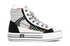 SNEAKERS MID PATCHWORK IN TESSUTO CON POIS
