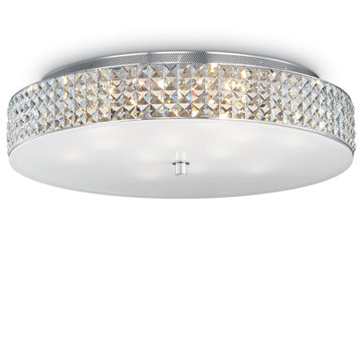 Plafoniera moderna Ideal Lux ROMA PL12 087870 G9 LED vetro cristallo lampada soffitto