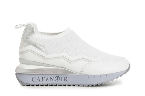 SLIP ON IN TESSUTO LUREX E PELLE