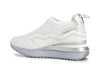 SLIP ON IN TESSUTO LUREX E PELLE