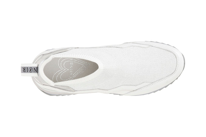 SLIP ON IN TESSUTO LUREX E PELLE
