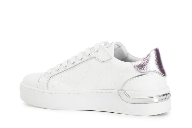 SNEAKERS IN PELLE CON LOGO