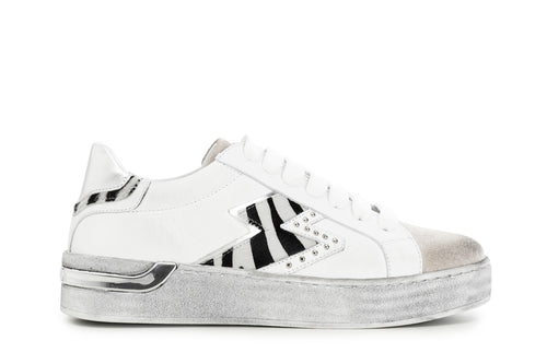 SNEAKERS IN PELLE CON DETTAGLIO LATERALE