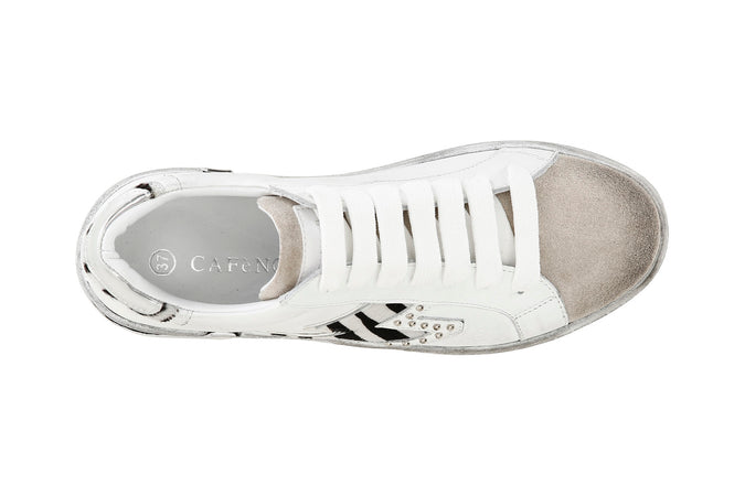 SNEAKERS IN PELLE CON DETTAGLIO LATERALE