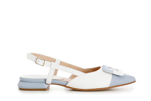 BALLERINA APERTA DIETRO IN PELLE