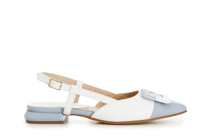 BALLERINA APERTA DIETRO IN PELLE