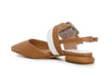 BALLERINA IN PELLE CON FIBBIA