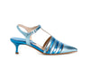 SCARPE GILDA APERTE DIETRO IN PELLE METALLIZZATA