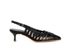 SCARPE GABBIA APERTE DIETRO IN PELLE