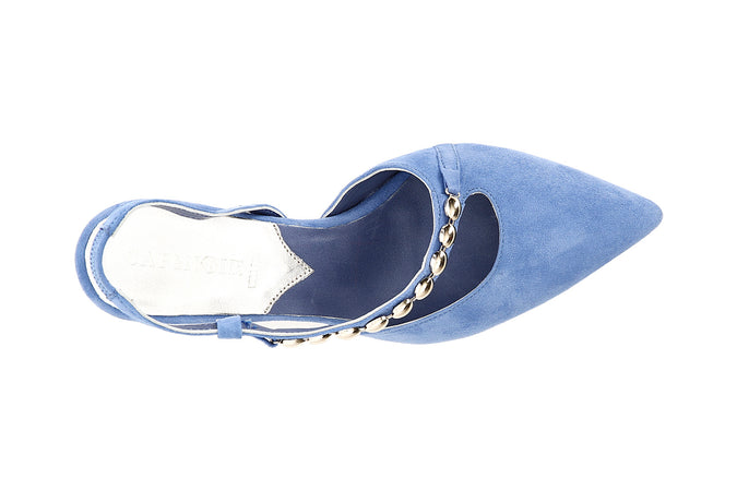 SCARPE IN PELLE SCAMOSCIATA ASIMMETRICHE CON ACCESSORIO