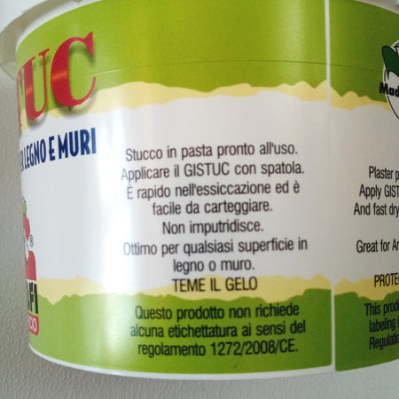 GISTUC 500ml stucco in pasta bianco per legno e muri
