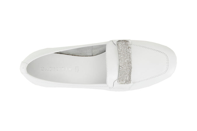 MOCASSINO IN PELLE CON PASSANTE IN MICROSTRASS