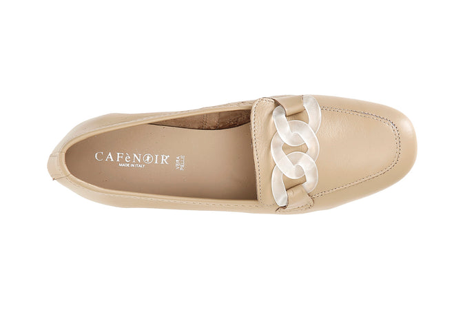 MOCASSINO IN PELLE CON CATENA