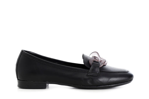 MOCASSINO IN PELLE CON CATENA