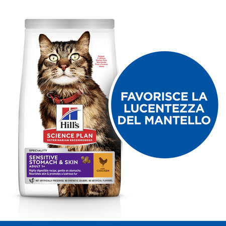 Hill's Sensitive Stomach & Skin secco Gatti Adulti pollo