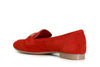 MOCASSINO IN PELLE SCAMOSCIATA CON PASSANTE IN MICROSTRASS