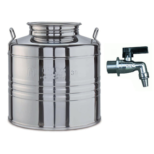 Contenitore in acciaio inox AISI 304 Made in Italy per olio d'oliva