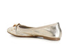 BALLERINA IN PELLE LAMINATA CON CATENA